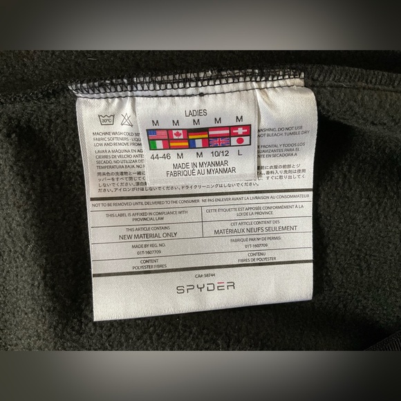 Spyder Black Light Puffer Vest Size Medium 8/10 - Picture 7 of 10